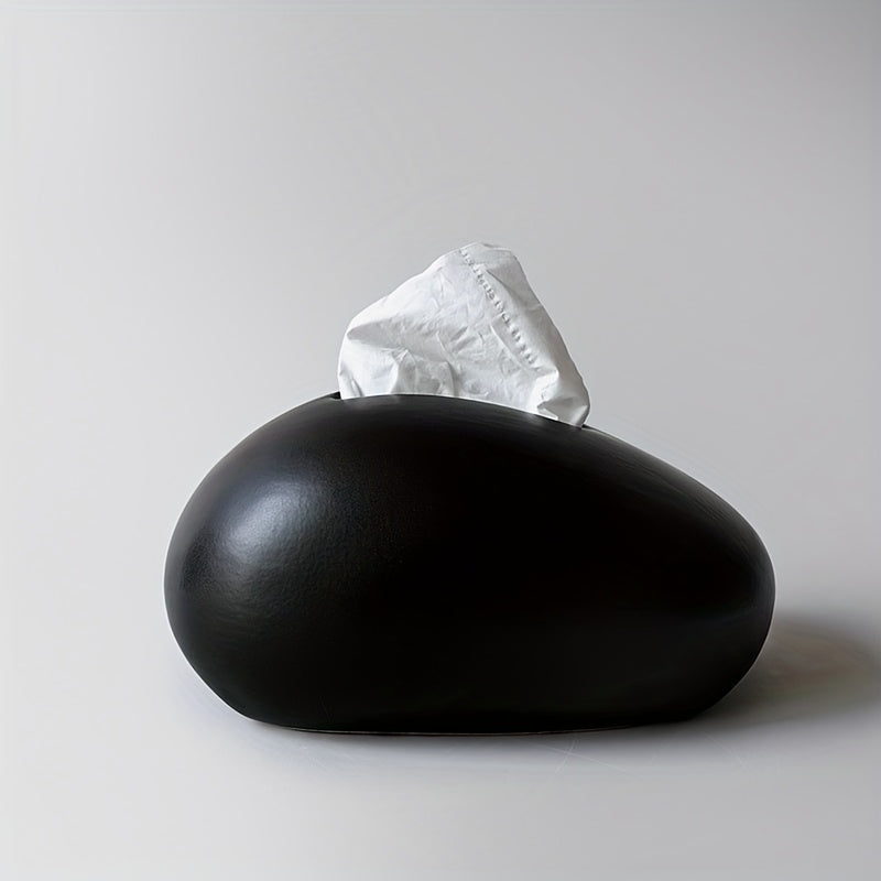 1pc Elegant Golden & Silvery Ceramic Tissue Box Holder - Modern Minimalist Design with Textured Surface, Black/White/Gray/Orange/Red Options for Living Room, Dining Table, Coffee Table Decor, Tissue Box Holder for Table, Tabletop Organizer, Metallic