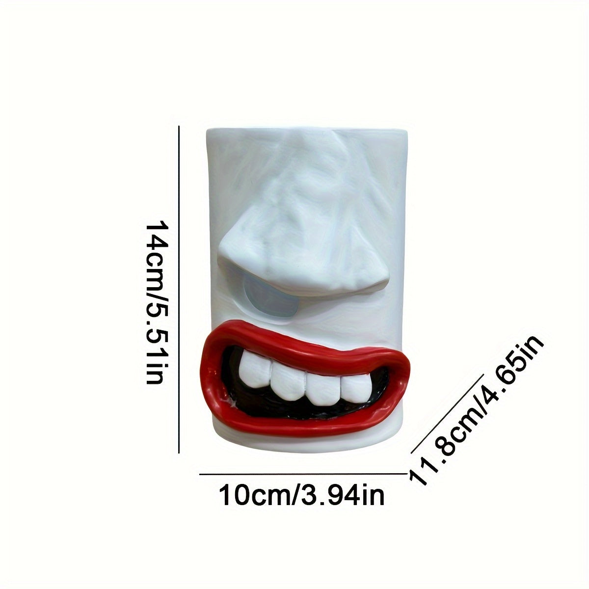 1pc Fun Resin Facial Decoration Ornament, Multifunctional Napkin Paper Holder, Unique Tissue Box, Napkin Dispenser Storage Box, Suitable for Bathroom, Bedroom Vanity Table, Home and Kitchen Decor