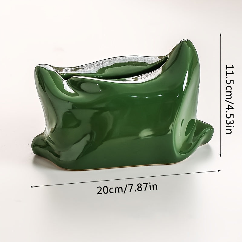 A Ceramic Tissue Box, an Interesting Storage Box for Tissues, Elegant for The Living Room, Dining Table, Coffee Table, And TV Cabinet Center, Convenient for Organizing And Displaying Paper, a Tissue Storage Box for Home Desktops, Suitable for Bedrooms And