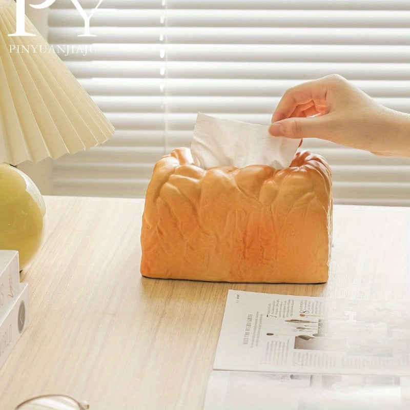 1pc Resin Tissue Box Holder, Square Shape, Fun Furniture Storage Decor, Cute Gift for Christmas, Thanksgiving, Halloween, Living Room, Kitchen, Bedroom, Bathroom Accessory, Home Decor, Kitchen Accessory | Playful Design | Durable Resin, Tissue Box Holder