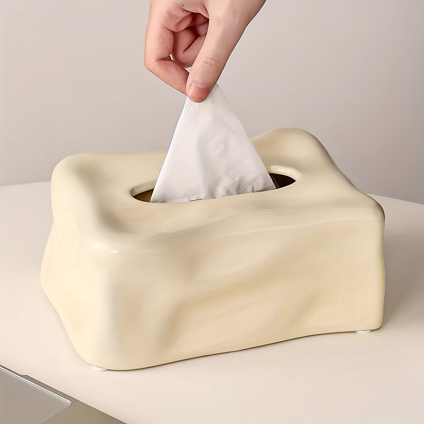 Ceramic Tissue Box Home Decor Restaurant Napkin Dispenser