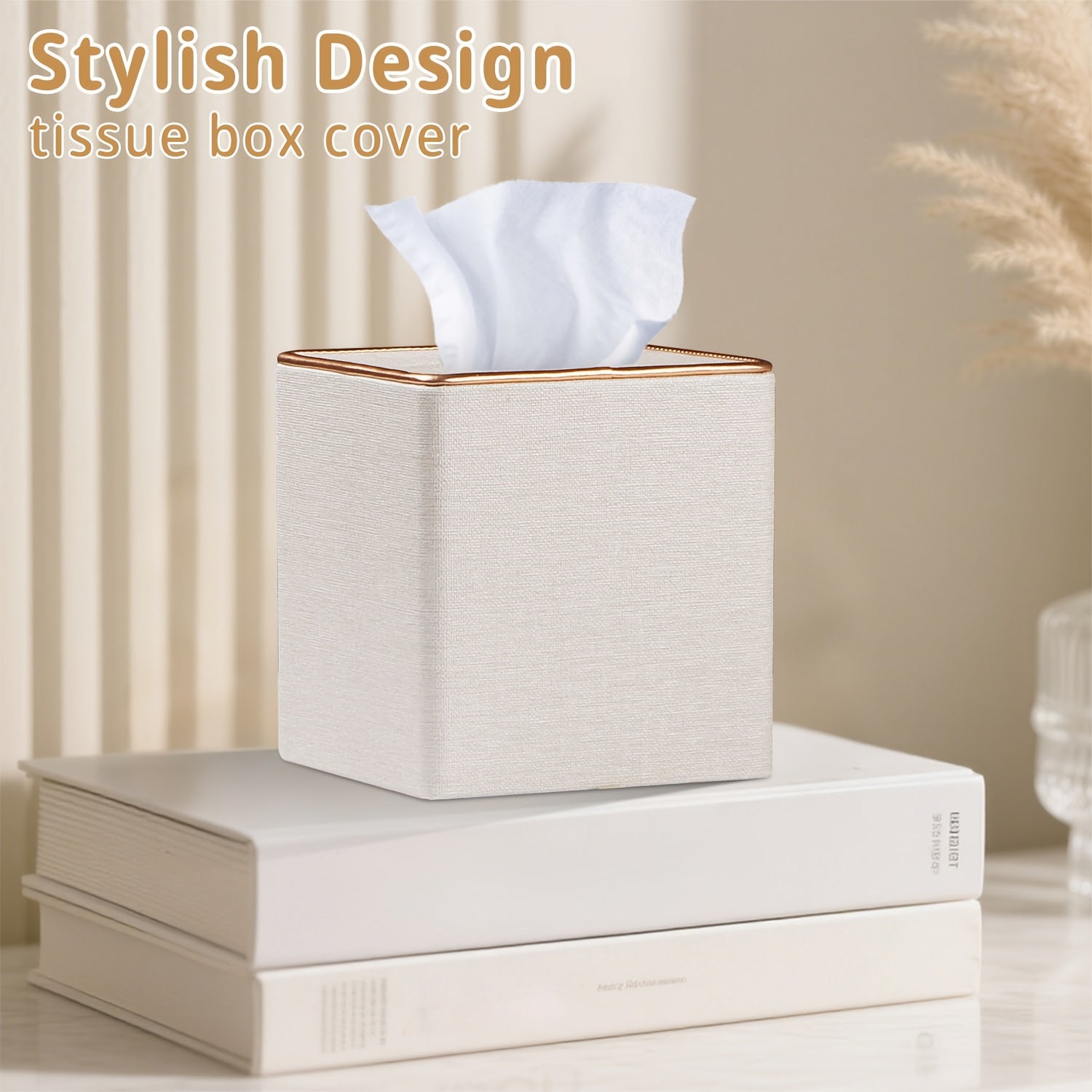 MILITWO Square Tissue Box Holder with Magnetic Bottom - Stylish Faux Leather Tissue Cover, Polished Finish, Multi-Compartment Organizer for Bathroom, Vanity, Bedroom, Dining Table & Car - Durable & Easy-Clean Design, Bathroom Organizers And Storage,