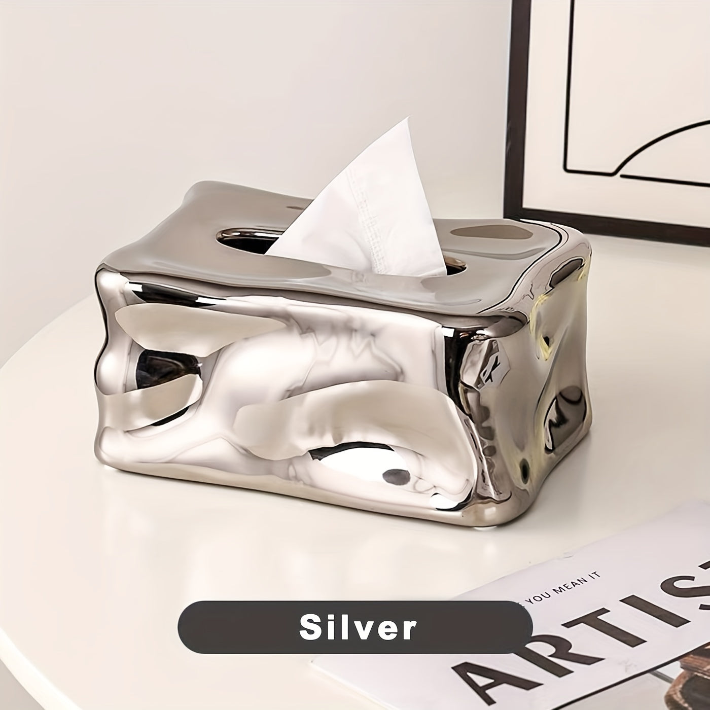 Ceramic Tissue Box Home Decor Restaurant Napkin Dispenser