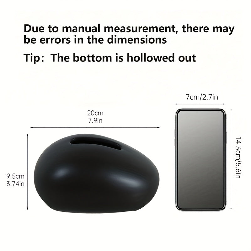 1pc Elegant Golden & Silvery Ceramic Tissue Box Holder - Modern Minimalist Design with Textured Surface, Black/White/Gray/Orange/Red Options for Living Room, Dining Table, Coffee Table Decor, Tissue Box Holder for Table, Tabletop Organizer, Metallic