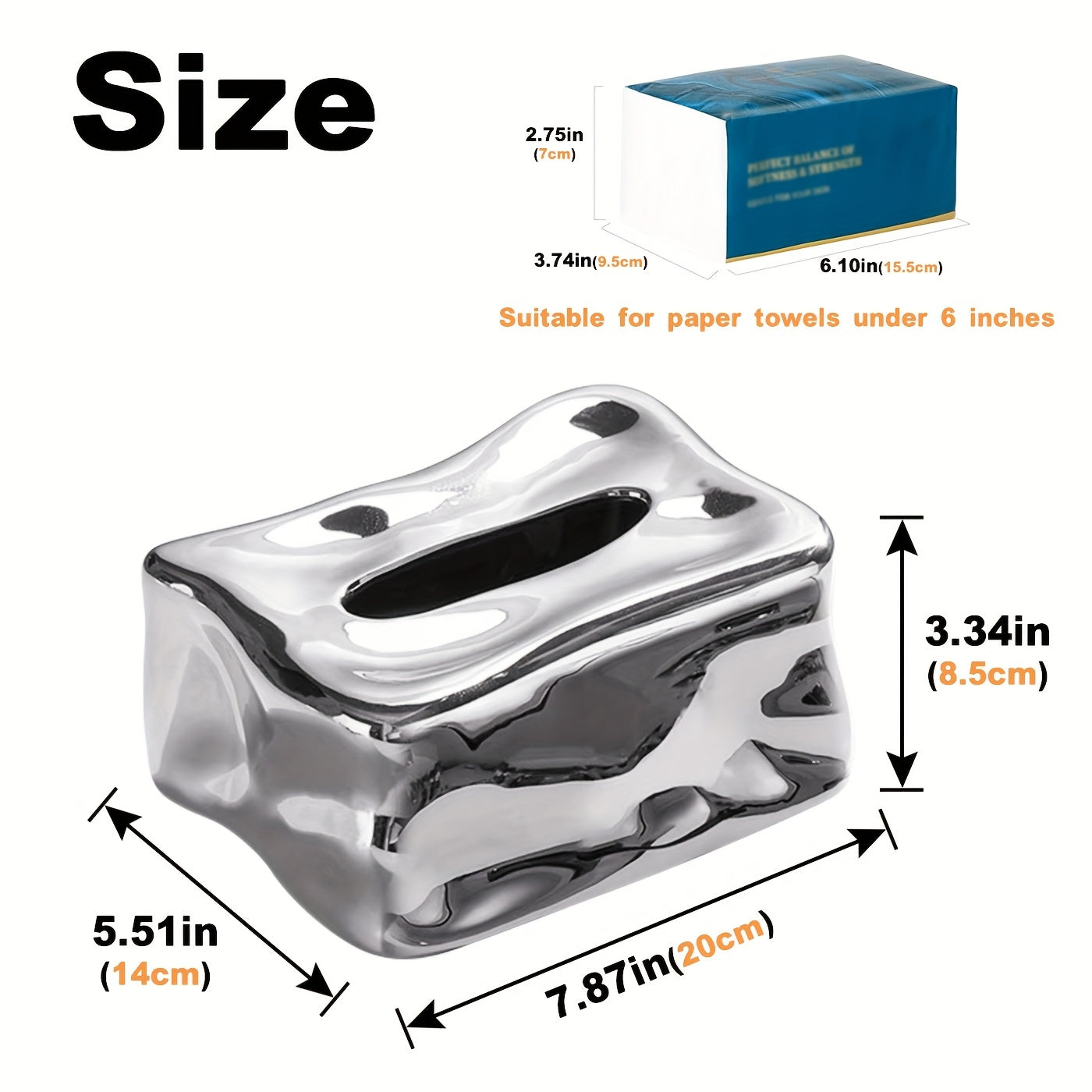 Ceramic Tissue Box Home Decor Restaurant Napkin Dispenser