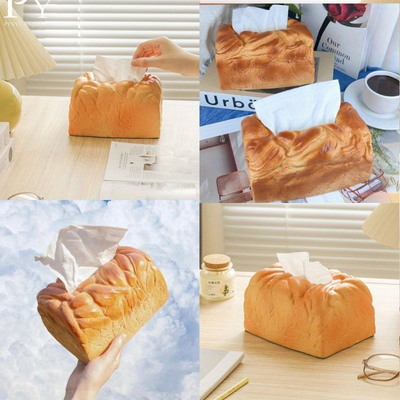 1pc Resin Tissue Box Holder, Square Shape, Fun Furniture Storage Decor, Cute Gift for Christmas, Thanksgiving, Halloween, Living Room, Kitchen, Bedroom, Bathroom Accessory, Home Decor, Kitchen Accessory | Playful Design | Durable Resin, Tissue Box Holder