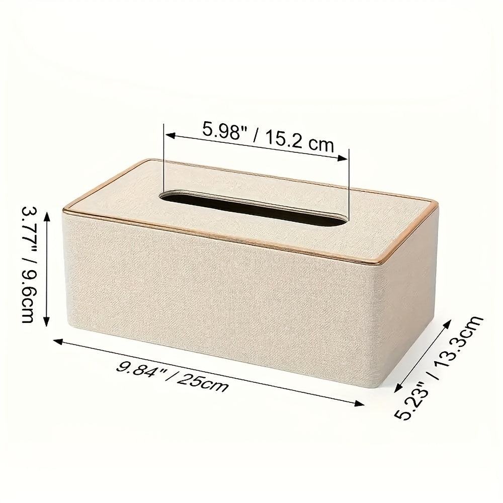 Luxury faux leather tissue box, household daily use desktop tissue storage box, paper towel storage box, suitable for bedroom, living room and car, kitchen, home decoration, bathroom accessories