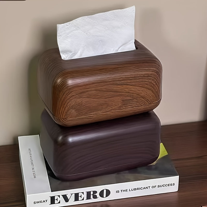1pc Vintage Tissue Box, a Decorative Item for Home And Desktop, Plastic Box, Suitable for Living Room, Coffee Table, Dining Room, And Hotel Decor.