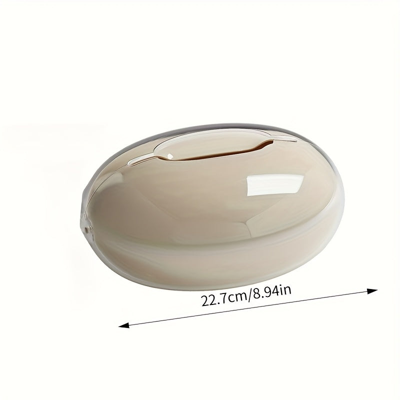 Desktop Tissue Box Home High-End Entry Lux Art Advanced Sense Tissue Box Living Room Coffee Table Paper Extraction Box Cream White