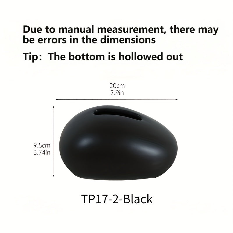 1pc Elegant Golden & Silvery Ceramic Tissue Box Holder - Modern Minimalist Design with Textured Surface, Black/White/Gray/Orange/Red Options for Living Room, Dining Table, Coffee Table Decor, Tissue Box Holder for Table, Tabletop Organizer, Metallic