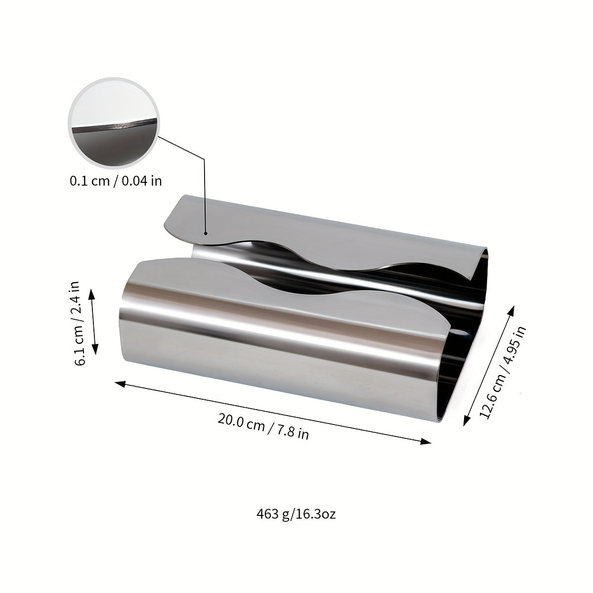 1pc/2pcsStainless Steel Tissue Box, Napkin box, Face Towel Box, Polished Finish, Modern style, Ideal for Bathroom, Lounge, Living Room, Home, Hotel, Office Use, Stylish Design, Elegant Metal Texture, Practical Design, Rectangular Facial Tissue Holder