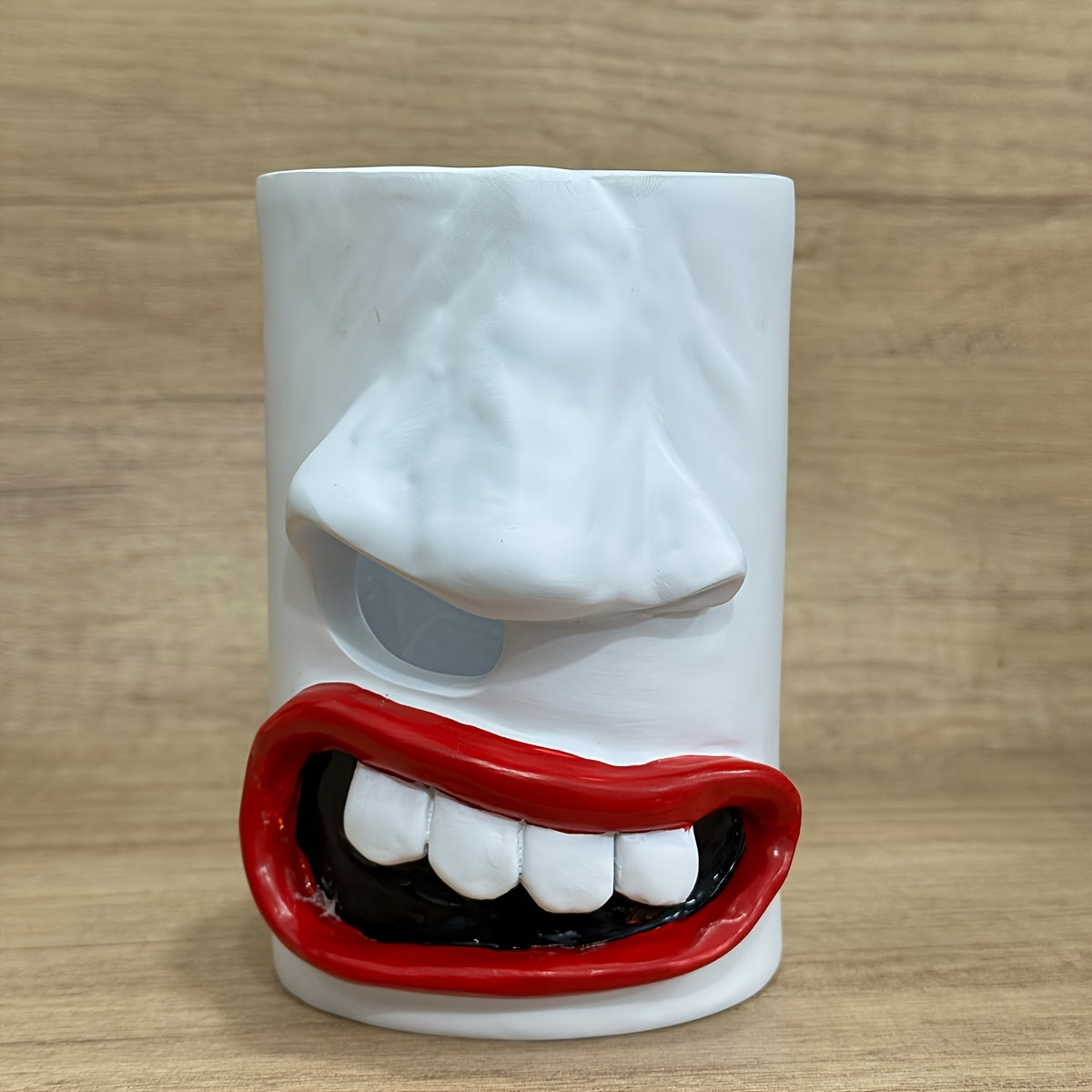 1pc Fun Resin Facial Decoration Ornament, Multifunctional Napkin Paper Holder, Unique Tissue Box, Napkin Dispenser Storage Box, Suitable for Bathroom, Bedroom Vanity Table, Home and Kitchen Decor