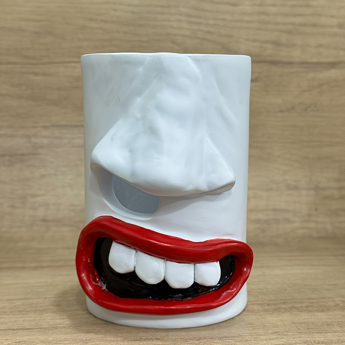 1pc Fun Resin Facial Decoration Ornament, Multifunctional Napkin Paper Holder, Unique Tissue Box, Napkin Dispenser Storage Box, Suitable for Bathroom, Bedroom Vanity Table, Home and Kitchen Decor