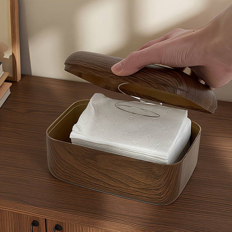 1pc Vintage Tissue Box, a Decorative Item for Home And Desktop, Plastic Box, Suitable for Living Room, Coffee Table, Dining Room, And Hotel Decor.