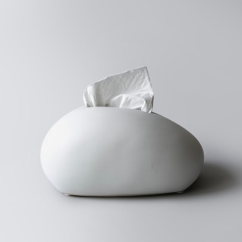 1pc Elegant Golden & Silvery Ceramic Tissue Box Holder - Modern Minimalist Design with Textured Surface, Black/White/Gray/Orange/Red Options for Living Room, Dining Table, Coffee Table Decor, Tissue Box Holder for Table, Tabletop Organizer, Metallic