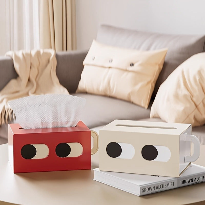 1 cute little expression plastic tissue take out box expression desktop car tissue box living room plastic cream household napkin creative funny pumping box