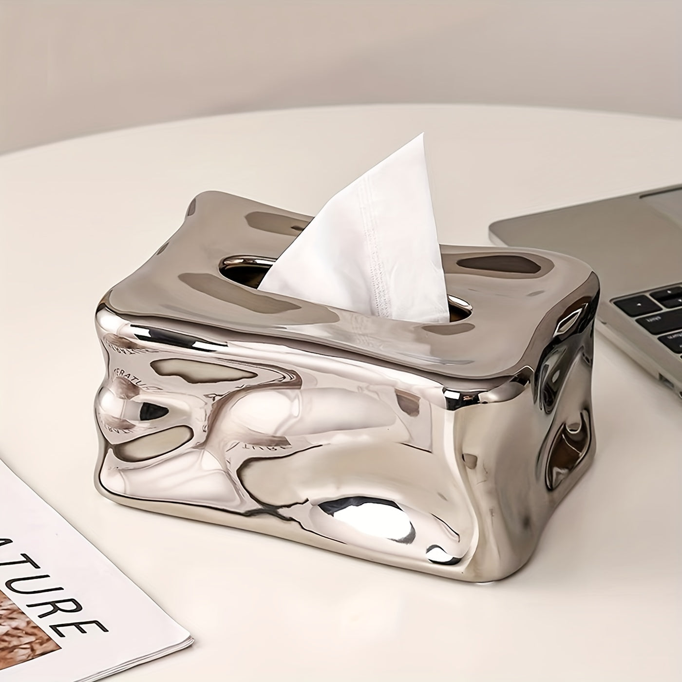 Ceramic Tissue Box Home Decor Restaurant Napkin Dispenser
