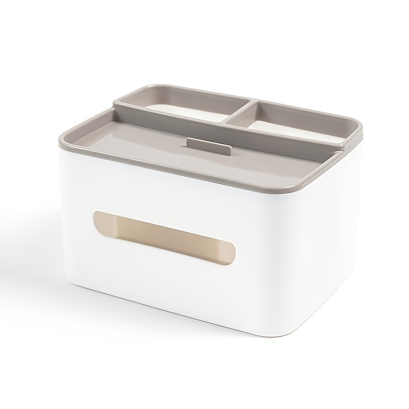 [Multifunctional Storage Box] 1pc Multifunctional Desktop Storage Box | Tissue Box, Drawer Paper Holder, Remote Control And Miscellaneous Storage Rack for Organizing Office Desk