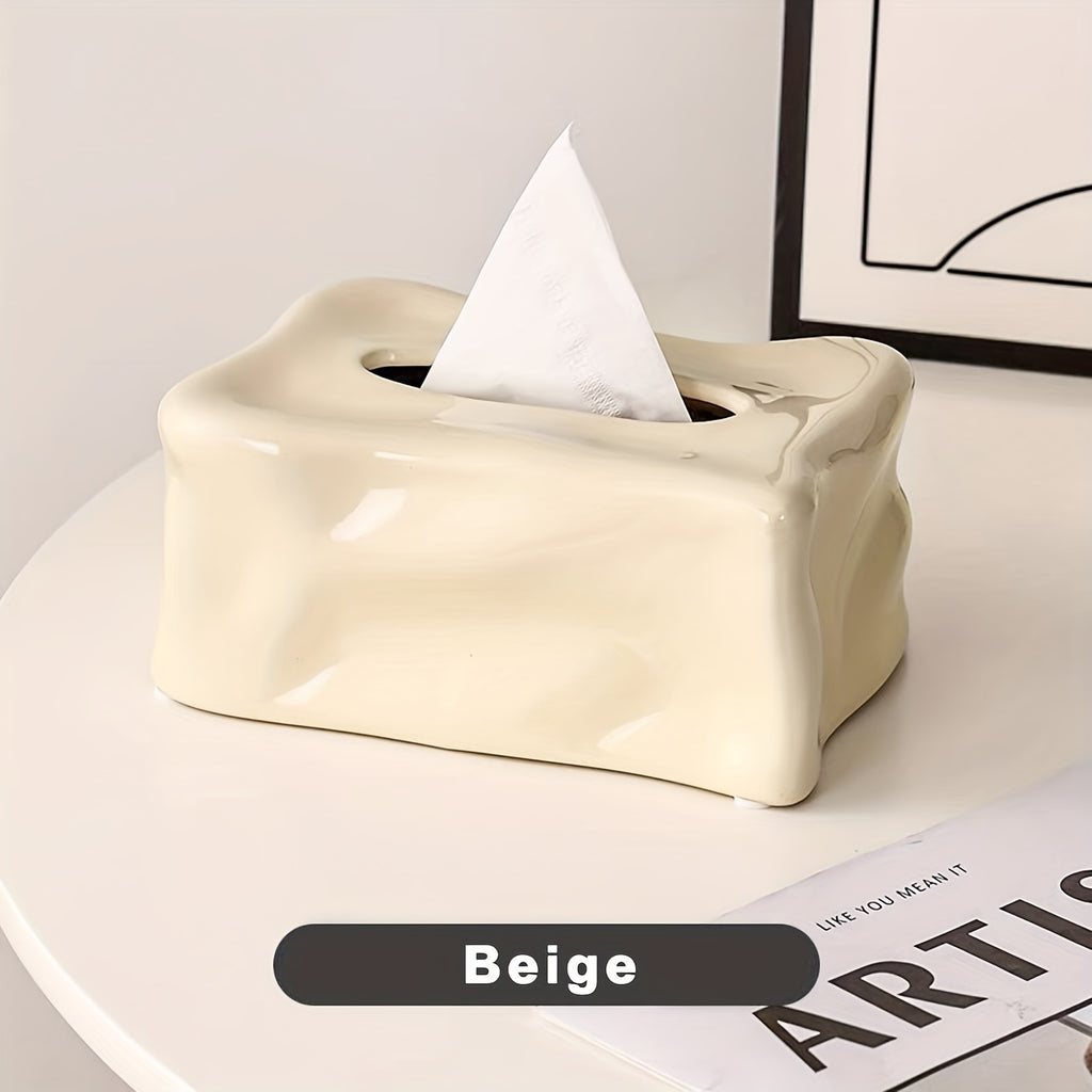 Ceramic Tissue Box Home Decor Restaurant Napkin Dispenser