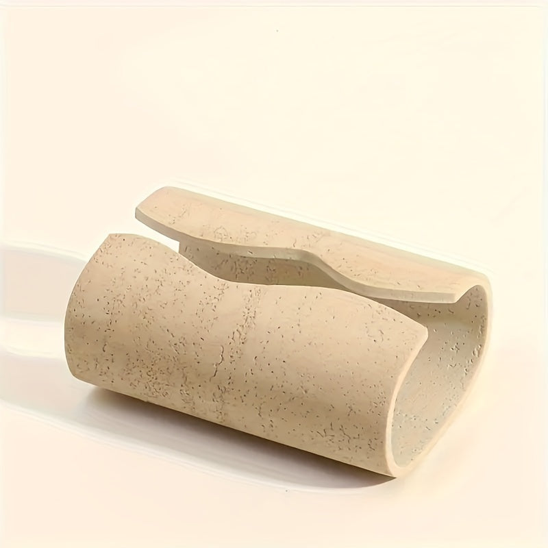 1pc Modern Octagonal Resin Tissue Box Holder - Durable, Stone-Like Finish, Creative & Design for Home and Bathroom Decor, Ideal for Bedroom and Living Room Desktop Storage