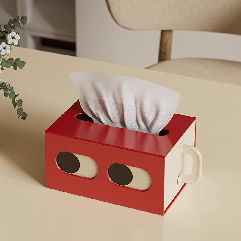 1 cute little expression plastic tissue take out box expression desktop car tissue box living room plastic cream household napkin creative funny pumping box