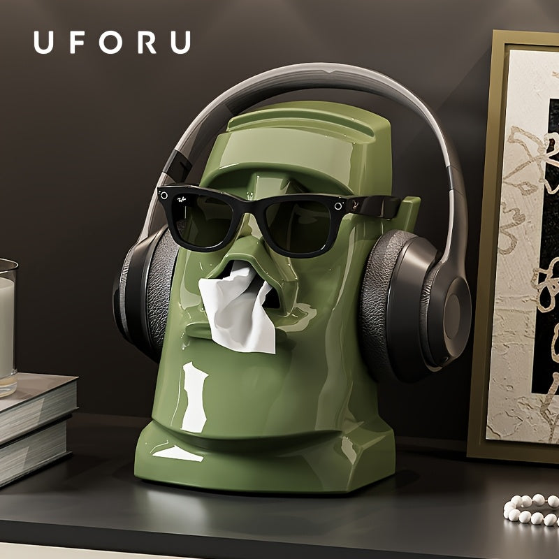 [UFORU Desktop Organizer] UFORU Desktop Storage Box | Glasses & Earphone Organizer, Office Desk Artifact, Coffee Table & Porch Paper Tissue Box