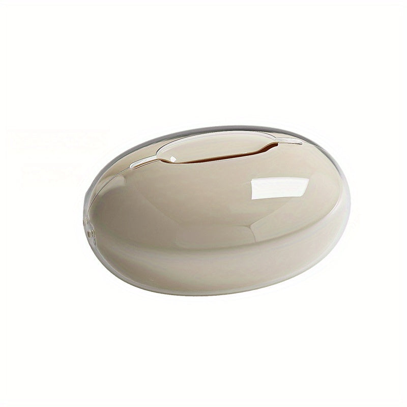 Desktop Tissue Box Home High-End Entry Lux Art Advanced Sense Tissue Box Living Room Coffee Table Paper Extraction Box Cream White