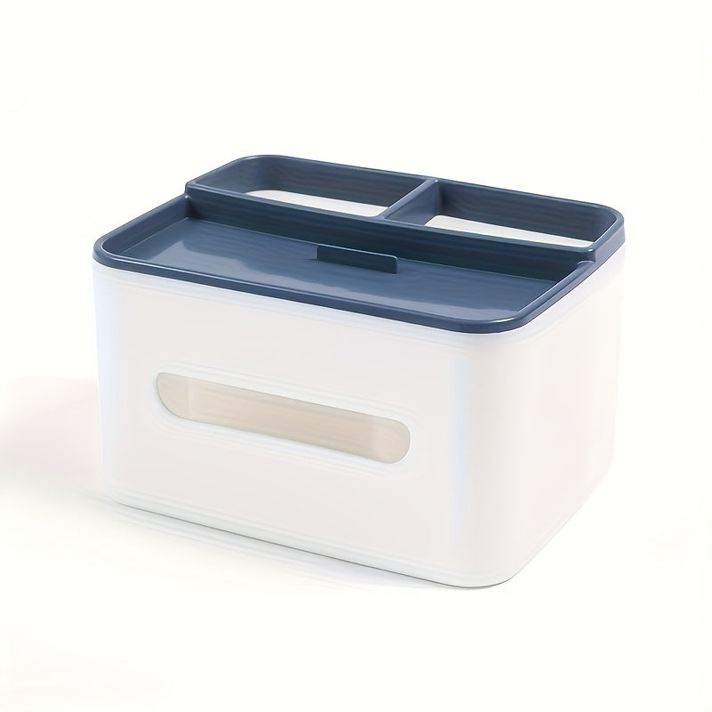 [Multifunctional Storage Box] 1pc Multifunctional Desktop Storage Box | Tissue Box, Drawer Paper Holder, Remote Control And Miscellaneous Storage Rack for Organizing Office Desk